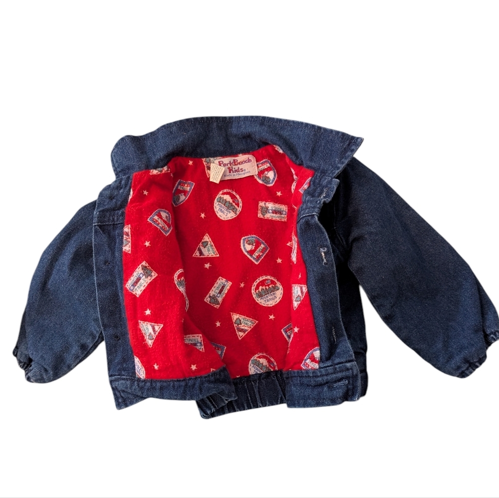 Vintage Park Bench Kids 18 Month Flannel Lined Denim Jacket